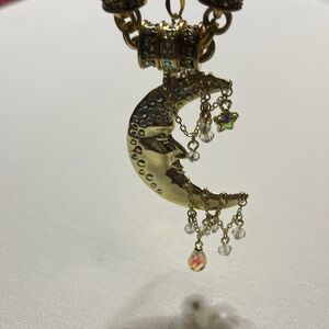 Kirks Folly Gold Moon Pendant Necklace